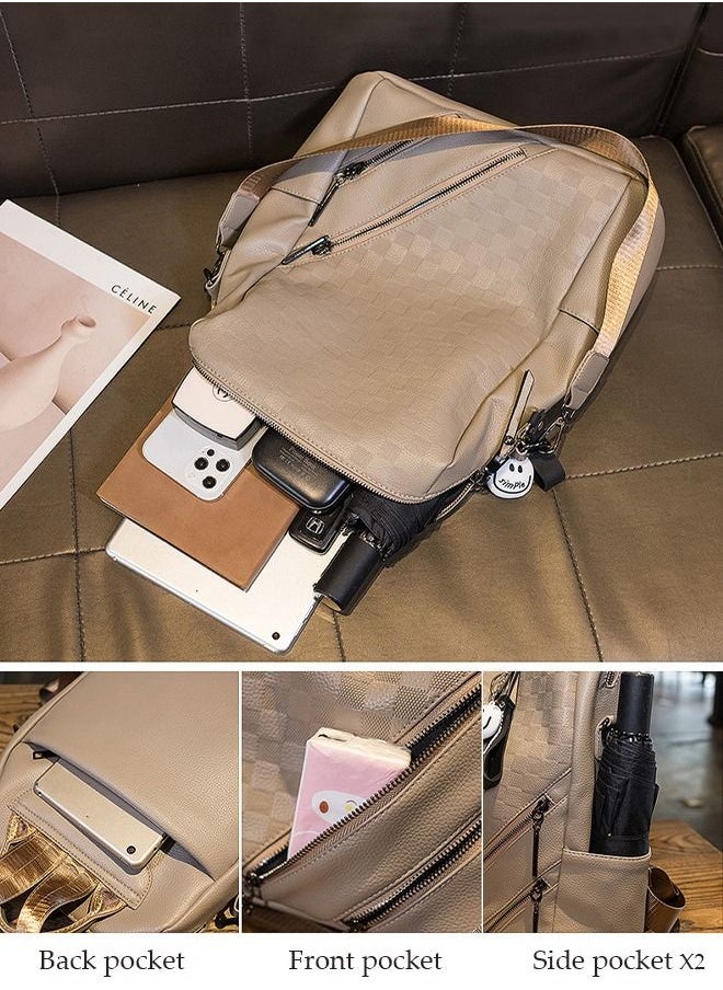 DUNISO - Women's Backpack Fashionable Travel Backpack For Women Faux Leather School Backpack Anti Theft Double Shoulder Backpack For College Girls Students Black - Image 1