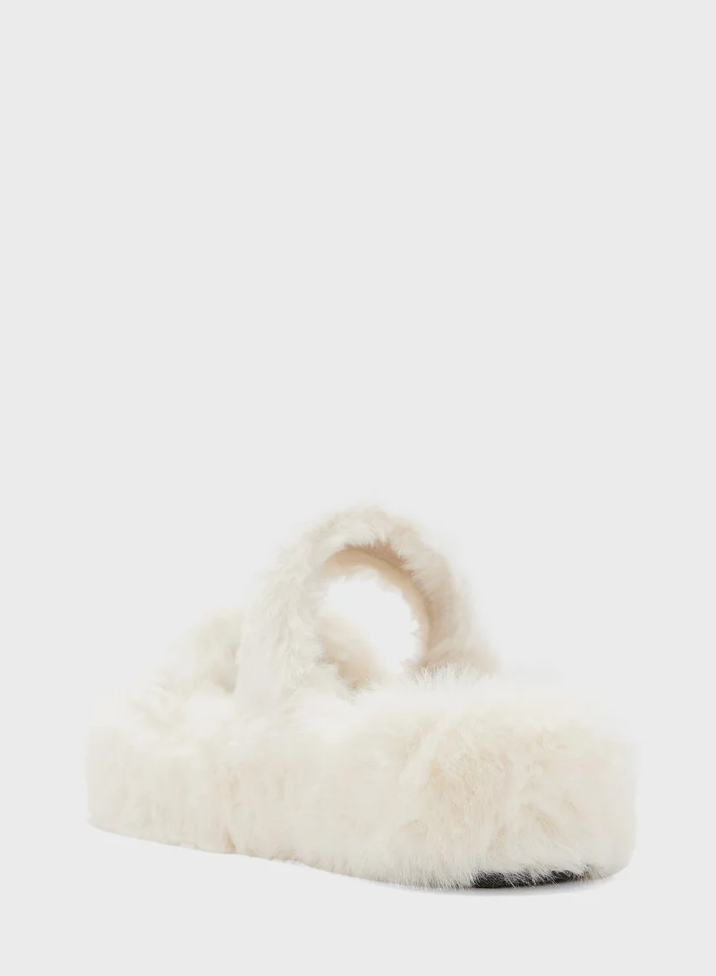Ginger Platform Double Strap Bedroom Slipper