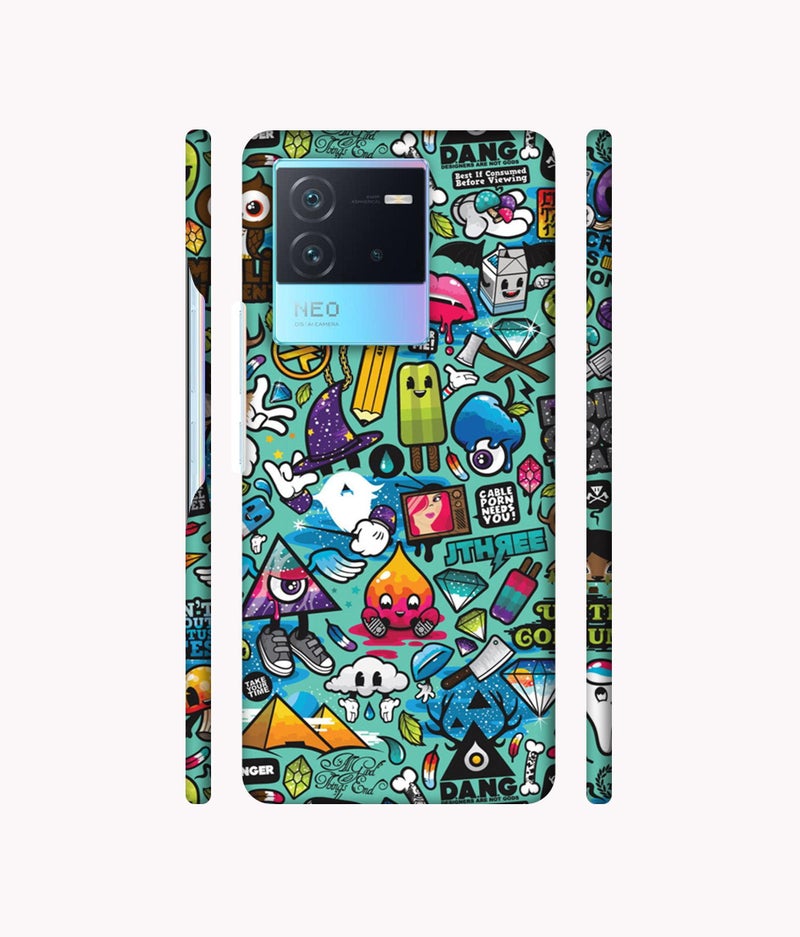 Casotec Basic Case for IQOO Neo 6 5G (Plastic_Multicolor) - Image 2
