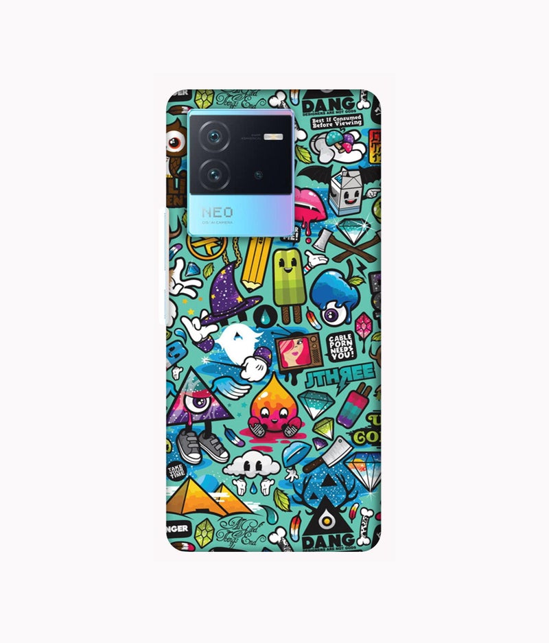 Casotec Basic Case for IQOO Neo 6 5G (Plastic_Multicolor) - Image 1
