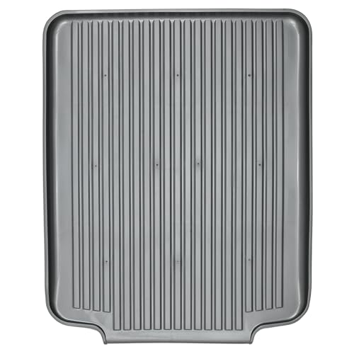 Better Houseware Dish Drainer Mat, Large Metallic Silver Dish Drain Board for Kitchen Countertop, Protects Surfaces & Speeds Drying, 19.5 x 15.5 x 1.25, Metallic Silver - Image 4