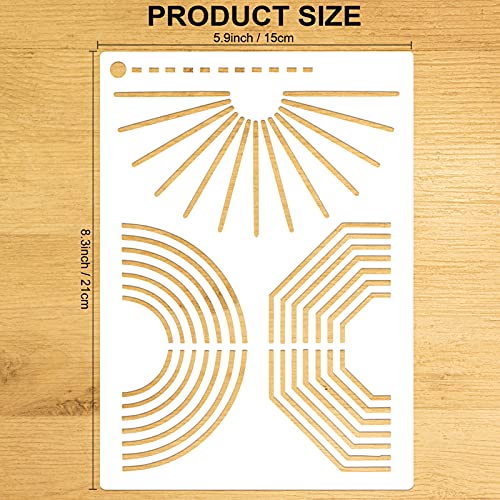 Konsait 16Pack Journal DIY Stencils Templates, Reusable Plastic Craft Drawing Painting Template for Painting on Wood,Greeting Cards, Albums, Scrapbook, Notebook, Journal, Wall Art, Cookie Home Decor - Image 2