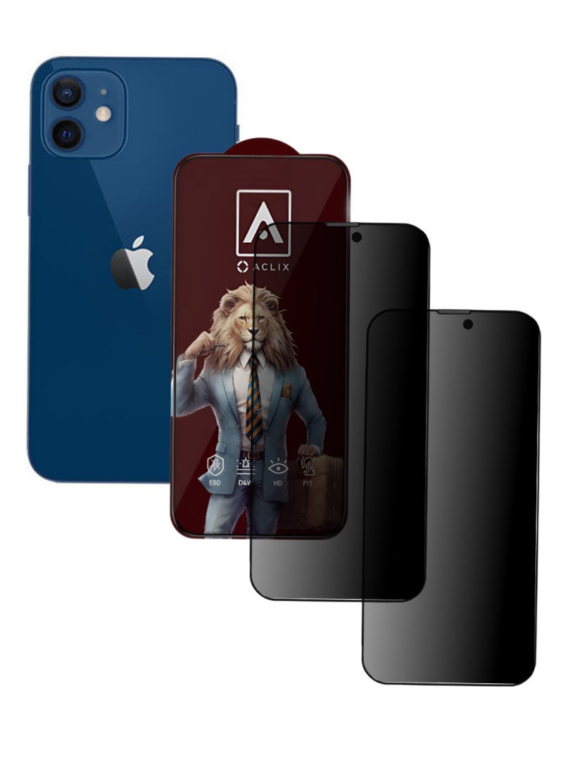 ACLIX 2 Pieces Antistatic ESD Dustproof Premium Quality High Definition Tempered Glass Screen Protector Designed For  iPhone 12 - Image 1