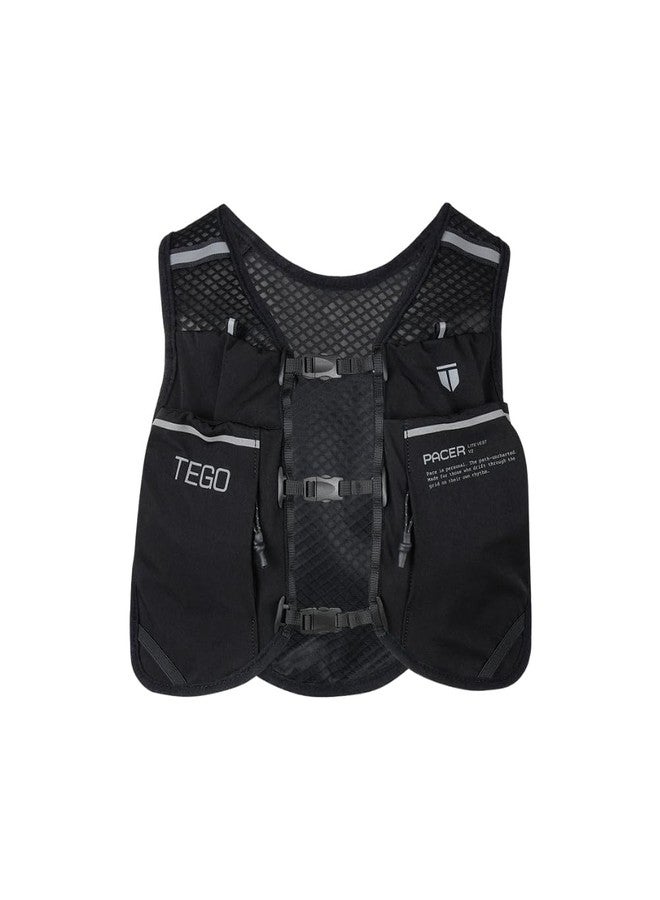 TEGO Pacer Lite Running Hydration Vest | Lightweight Minimalist Running Vest | Compatible with 200 ml / 250 ml / 500 ml Soft Flasks | Reflective | for Running & Training - Image 1