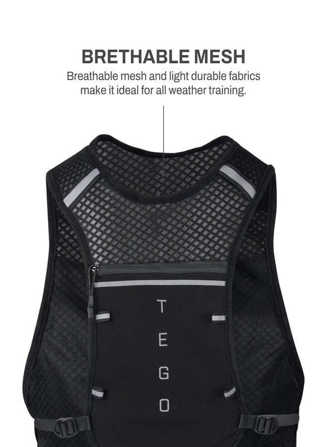 TEGO Pacer Lite Running Hydration Vest | Lightweight Minimalist Running Vest | Compatible with 200 ml / 250 ml / 500 ml Soft Flasks | Reflective | for Running & Training - Image 3
