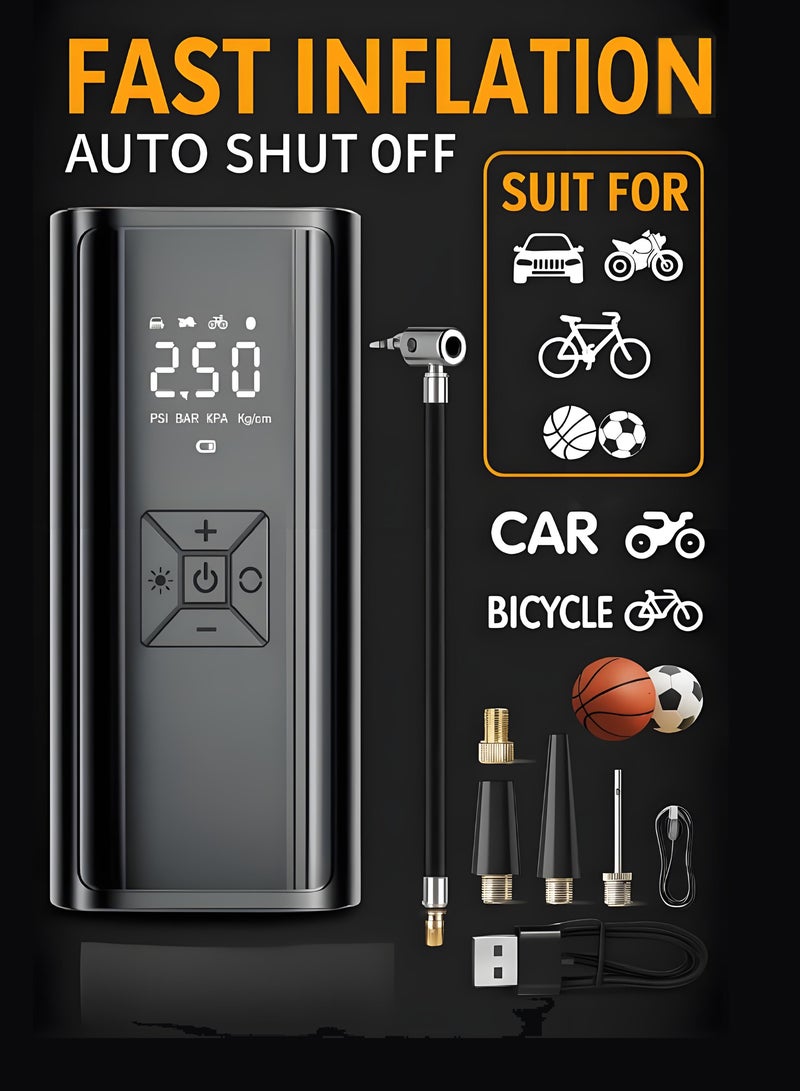 Air Compressor Air Pump Wireless Air Pump 150psi Portable Electric Tire Inflator for Car Bicycle Motorcycle Min Air Compressor Tire Air Injector Auto Inflatable Pump - Image 1