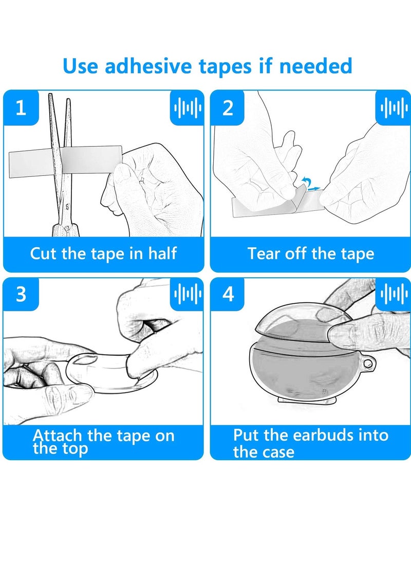 KASTWAVE غطاء حماية من مادة TPU متوافق مع هاتف Huawei FreeBuds 4i، حقيبة حمل واقية لسماعات الأذن اللاسلكية مع خطاف سلسلة مفاتيح، شفاف - Image 3