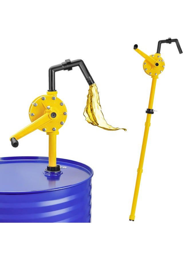 TALFIT 15-55 Gallon Drum Pump, 10 GPM Flow, Corrosion-resistant Chemical Liquid Pump, Hand-operated rotary barrel pump designed for rapid transfer of water, fuel, corrosive liquids and more - Image 1