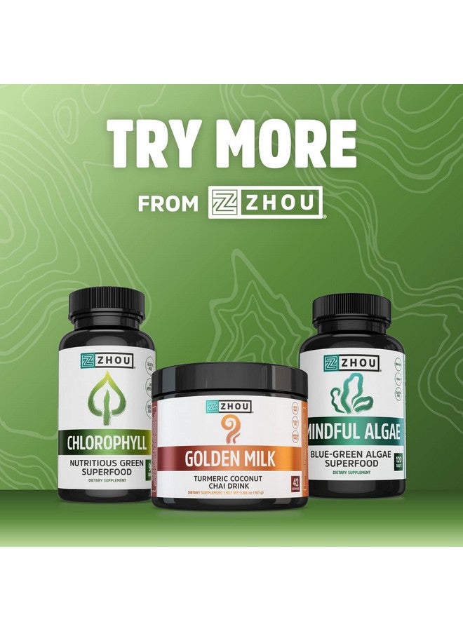 Zhou Nutrition Total Greens, Mega Superfood Tablets, Blend of Greens Supplement, Fiber and Antioxidants, Vitamin A, Spirulina, Chlorella, Alfalfa, 120 Tablets - Image 5