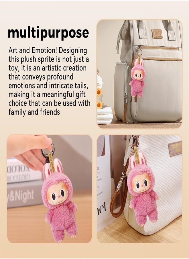 RATSAW Labubu Popmart Monster Keychain Labubu Doll Labubu Plush Key Ring, Labubu Cuddly Toy Labubu Plush Pendant Labubu Plush Doll Gifts for Boys and Girls  - Image 5