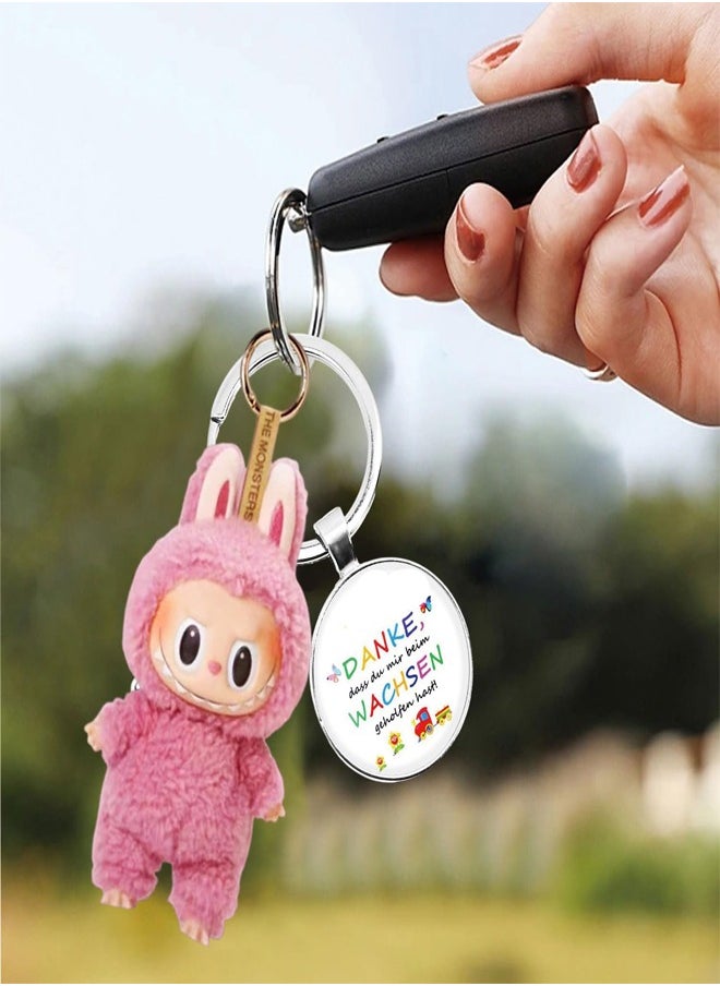 RATSAW Labubu Popmart Monster Keychain Labubu Doll Labubu Plush Key Ring, Labubu Cuddly Toy Labubu Plush Pendant Labubu Plush Doll Gifts for Boys and Girls  - Image 4