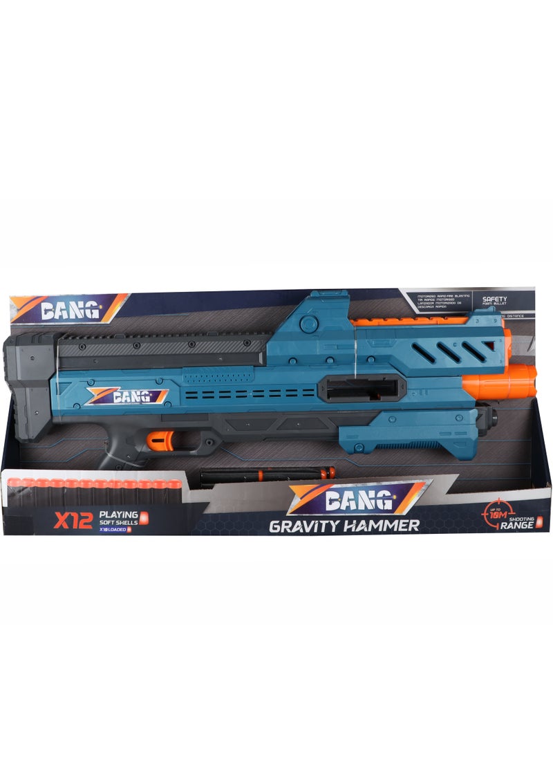 Bang Bang - Gravity Hammer Toy Gun with 12 Bullets, Manual Firing, Long Range Shooting for Kids  - Image 1