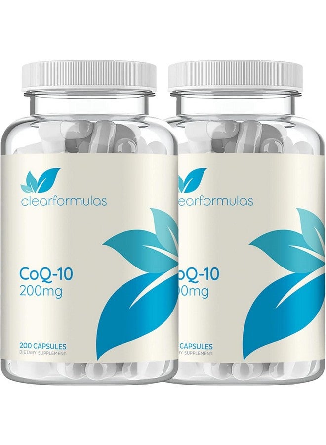 ClearFormulas Quick Absorption CoQ10 200mg - Coenzyme Q10 200mg Potent Antioxidant for Heart Energy and Aging Support - High Stability CoQ10 Ubiquinone Capsules - Made in a cGMP US Lab (400 Servings) - Image 1