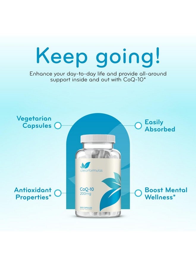 ClearFormulas Quick Absorption CoQ10 200mg - Coenzyme Q10 200mg Potent Antioxidant for Heart Energy and Aging Support - High Stability CoQ10 Ubiquinone Capsules - Made in a cGMP US Lab (400 Servings) - Image 5