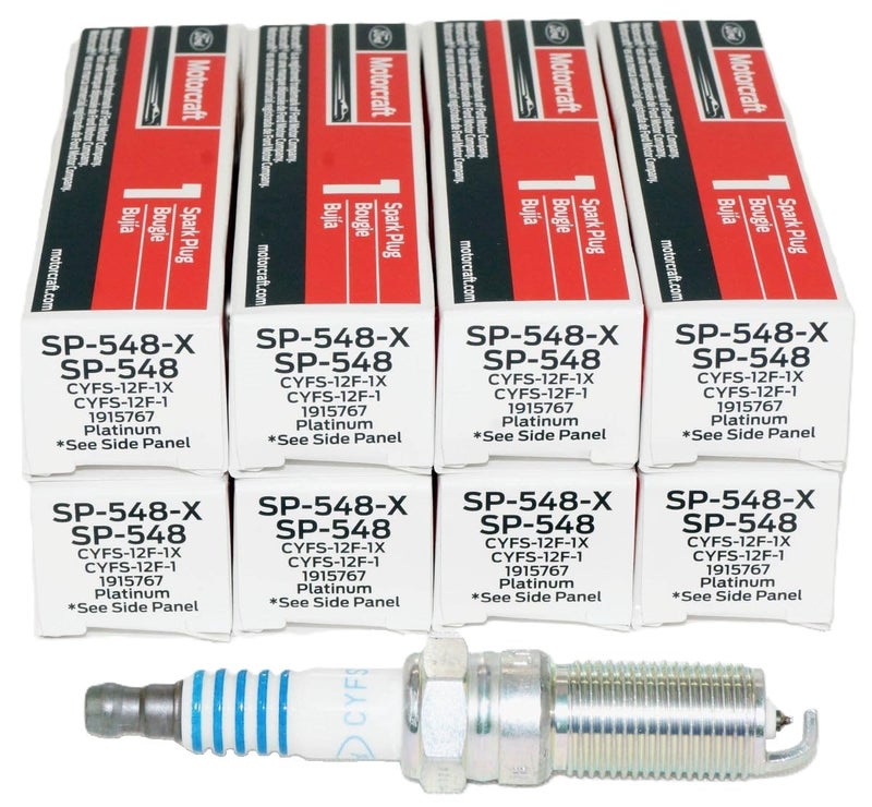 Ford New Motorcraft SP548 Spark Plug Set of 8 For Ford Mustang F-150 2011-2017 - Image 1