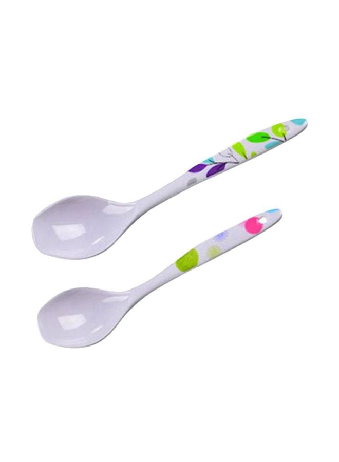 Melamine Serving Spoon White/Green/Pink