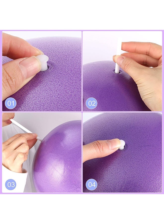 JIAROU Small Pilates Ball 9.8 Inch Small Exercise Ball Mini Workout Yoga Balls for Gym Yoga, Core Training, Fitness, Workout, Stability, Improves Balance（Purple） - Image 3