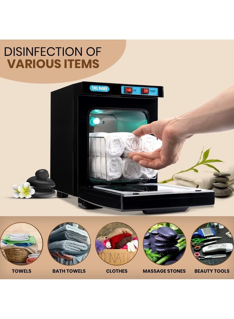 WALALLA Towel Warmer Cabinet, Towel Heater Warmer Cabinet 2 in 1 Electric Equipment, For 8-12 Towels 5l Capacity,Multifunctional Heating Cabinet,For Facial Spas, Beauty Salons and Barber Shops,Black - Image 4