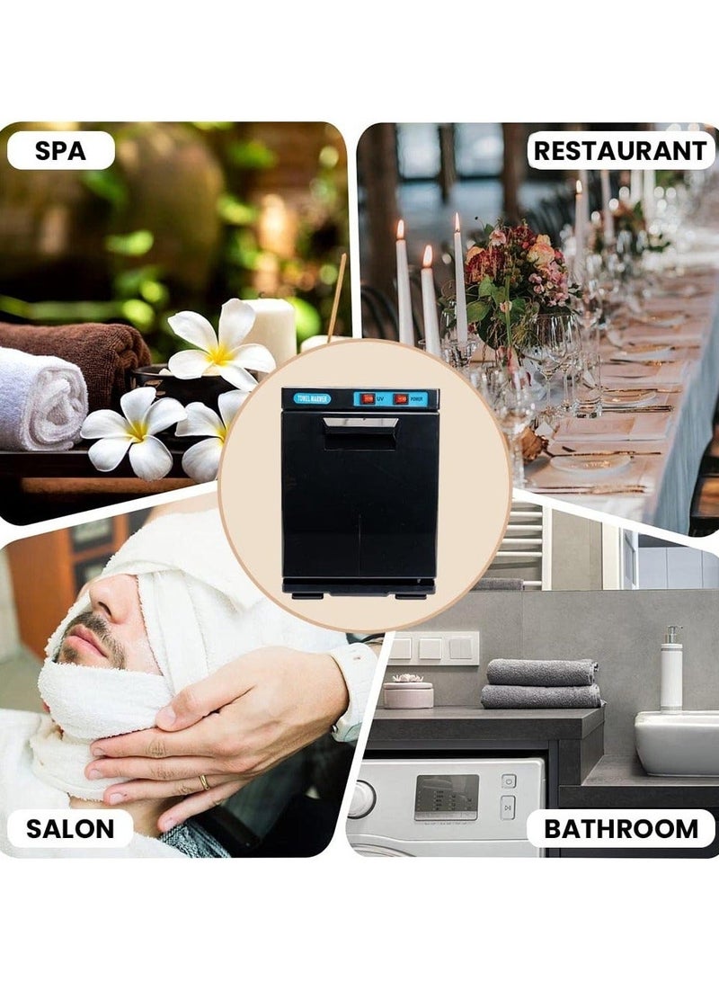 WALALLA Towel Warmer Cabinet, Towel Heater Warmer Cabinet 2 in 1 Electric Equipment, For 8-12 Towels 5l Capacity,Multifunctional Heating Cabinet,For Facial Spas, Beauty Salons and Barber Shops,Black - Image 3