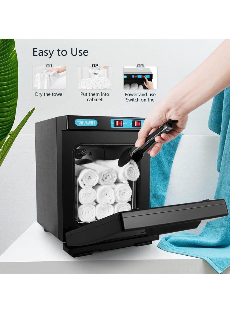 WALALLA Towel Warmer Cabinet, Towel Heater Warmer Cabinet 2 in 1 Electric Equipment, For 8-12 Towels 5l Capacity,Multifunctional Heating Cabinet,For Facial Spas, Beauty Salons and Barber Shops,Black - Image 5