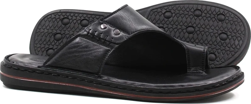 Fast Step Genuine Leather Men's Flat Slippers 128MA119