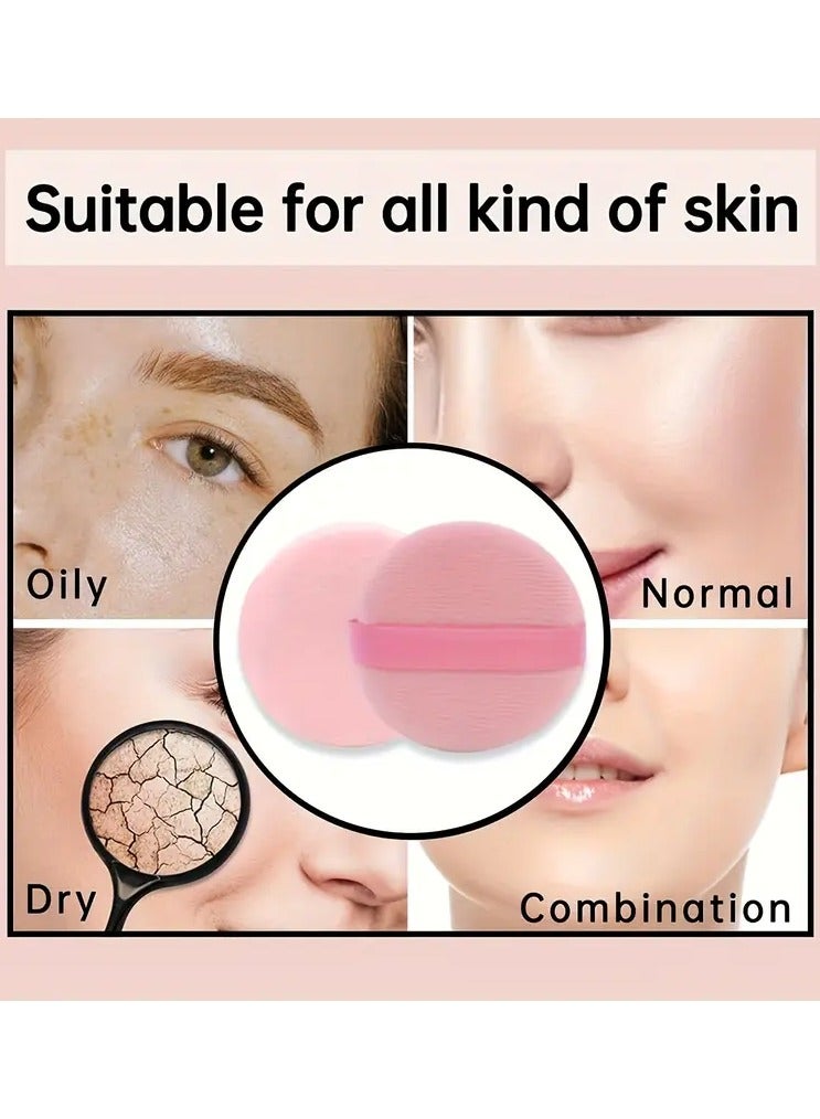 Rozino 4-Pack Unscented Flocking Makeup Blenders for Normal Skin – Multipurpose Beauty Powder Puffs - Image 2