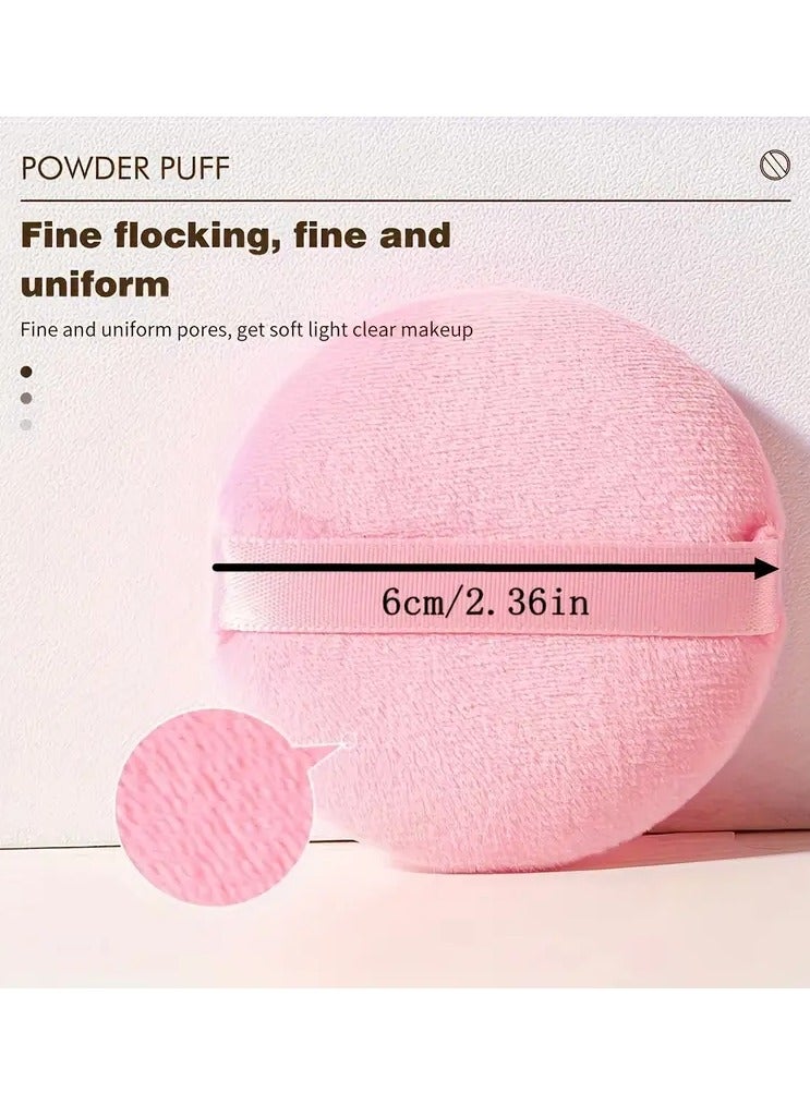 Rozino 4-Pack Unscented Flocking Makeup Blenders for Normal Skin – Multipurpose Beauty Powder Puffs - Image 4