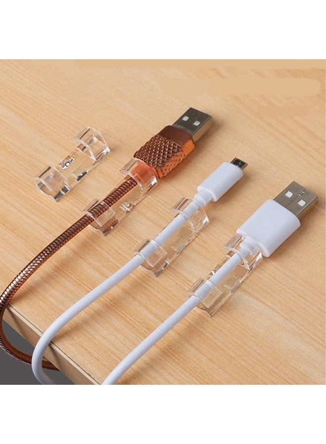 Clear Cable Clips – 20 Piece Self-Adhesive Wire Holders and Organizers, Strong Adhesive Cable Management Clips for Charger Cords, TV Cables, Computer Wires, Wall Mount, Multi-Purpose for Home, Office, and Car - Image 2