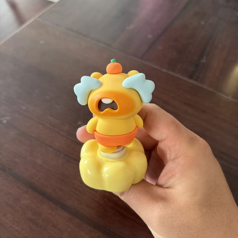 Capybara Lulu Plush Toy Car and Office Desk Rotating Ornament, Cute Hand-Held Figurine, Quirky Desktop Decoration - Image 1