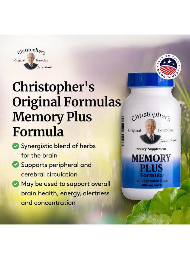 Christopher's Original Formulas Memory Plus Herbal Blend - Brain Supplements for Memory & Focus - Supports Cognitive Function, Energy, & Alertness - Image 4
