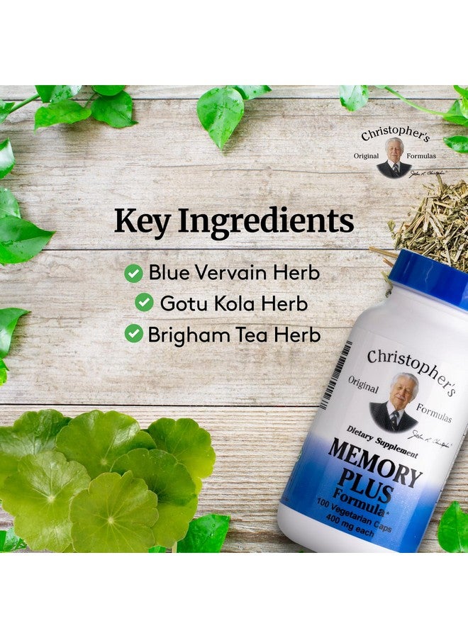 Christopher's Original Formulas Memory Plus Herbal Blend - Brain Supplements for Memory & Focus - Supports Cognitive Function, Energy, & Alertness - Image 3