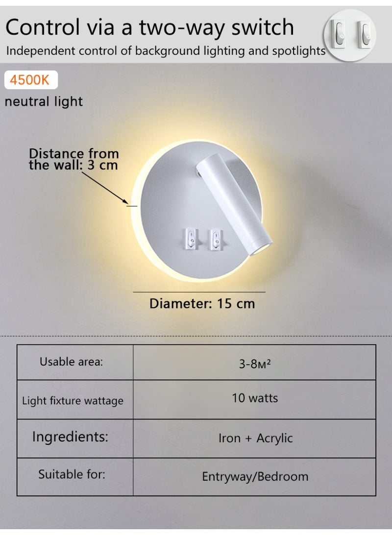 مصباح جداري LED، أبيض دافئ - Image 2