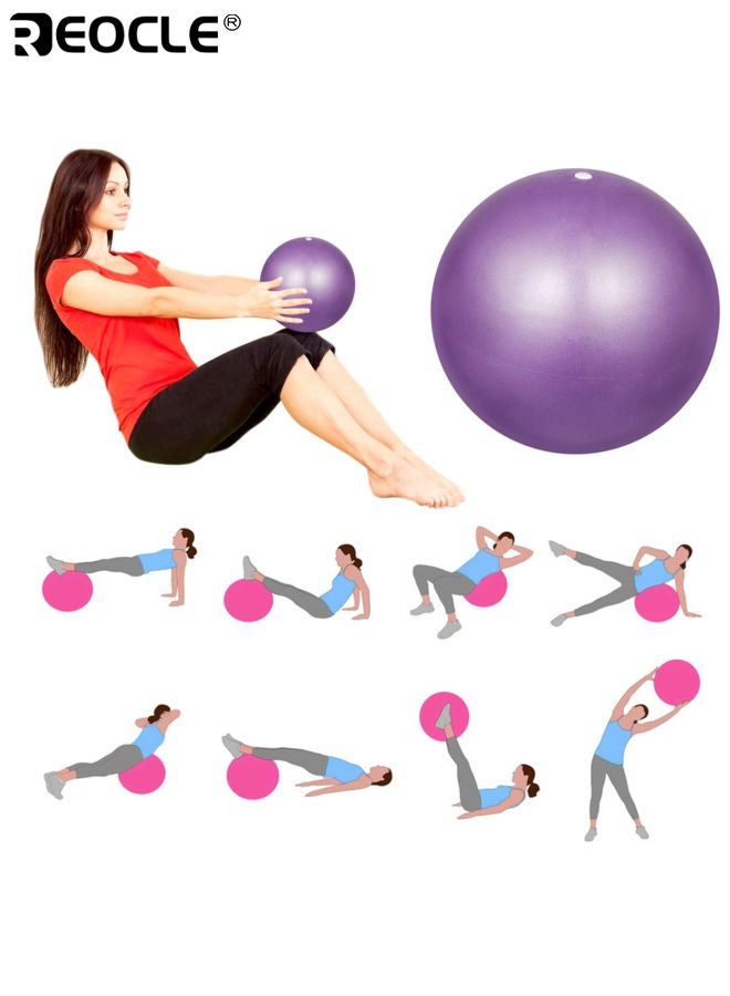 ريوكل كرة يوجا وبيلاتس صغيرة سميكة إضافية كرة تمرين استقرار قوة مركزية كرة تمرين مقاومة للانفجار بناء متين إضافي مثالية للمبتدئين المتقدمين - Image 3