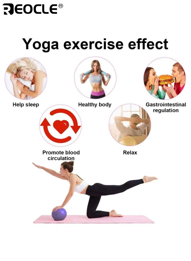 ريوكل كرة يوجا وبيلاتس صغيرة سميكة إضافية كرة تمرين استقرار قوة مركزية كرة تمرين مقاومة للانفجار بناء متين إضافي مثالية للمبتدئين المتقدمين - Image 4