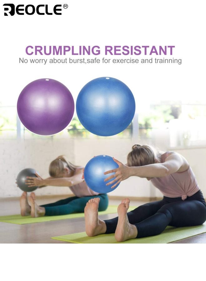 ريوكل كرة يوجا وبيلاتس صغيرة سميكة إضافية كرة تمرين استقرار قوة مركزية كرة تمرين مقاومة للانفجار بناء متين إضافي مثالية للمبتدئين المتقدمين - Image 2