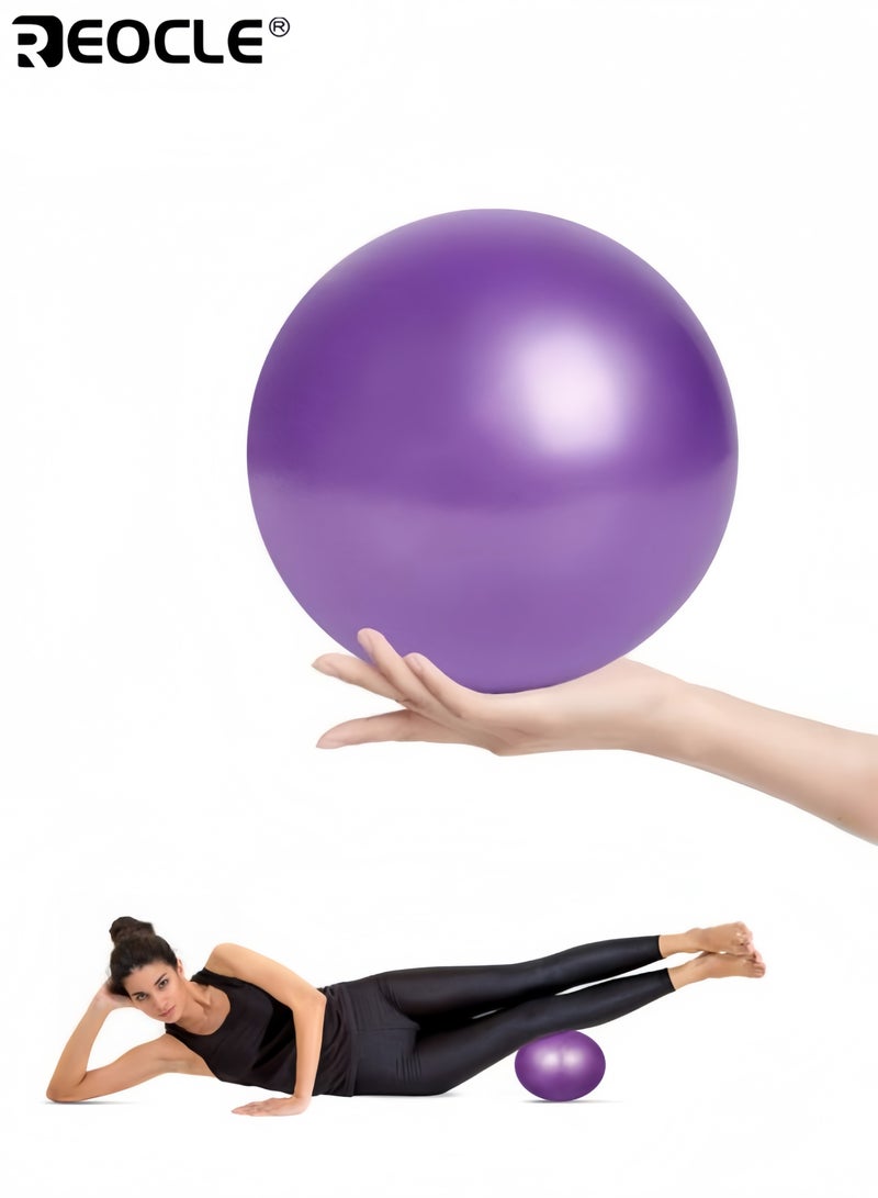 ريوكل كرة يوجا وبيلاتس صغيرة سميكة إضافية كرة تمرين استقرار قوة مركزية كرة تمرين مقاومة للانفجار بناء متين إضافي مثالية للمبتدئين المتقدمين - Image 1
