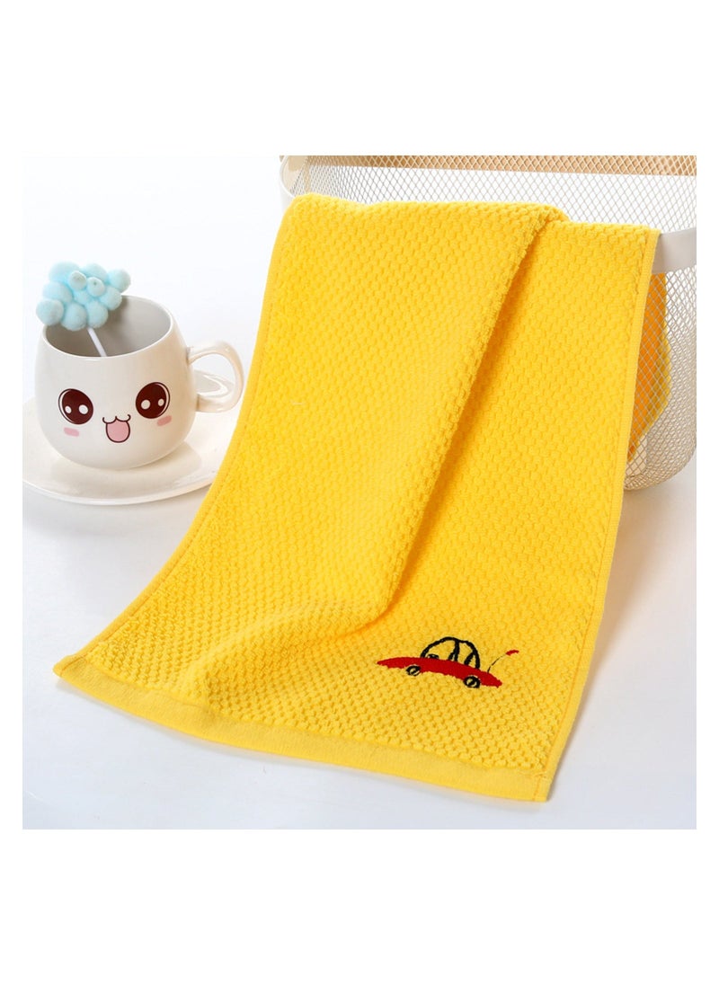 طقم من 4 مناديل وجه للأطفال، منشفة وجه للأطفال مصنوعة من 100% قطن، مناشف استحمام للأطفال، مناديل وجه ناعمة قابلة لإعادة الاستخدام للأطفال، قياس 25x50 سم - Image 4