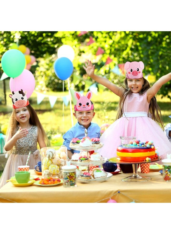 Yinder Animal Headbands, 48 Pcs Farm Animal Headbands for Kids Birthday Party Hats Jungle Safari Zoo Animal Decorations, Assorted Animals, One Size Suits Most People, Ideal Gifts, Wide Application - Image 2
