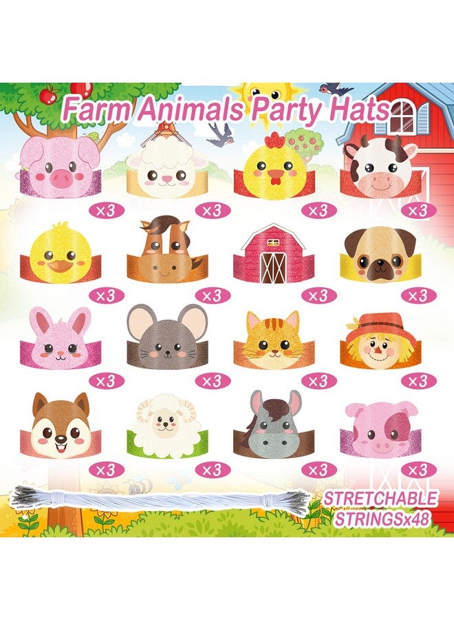 Yinder Animal Headbands, 48 Pcs Farm Animal Headbands for Kids Birthday Party Hats Jungle Safari Zoo Animal Decorations, Assorted Animals, One Size Suits Most People, Ideal Gifts, Wide Application - Image 3