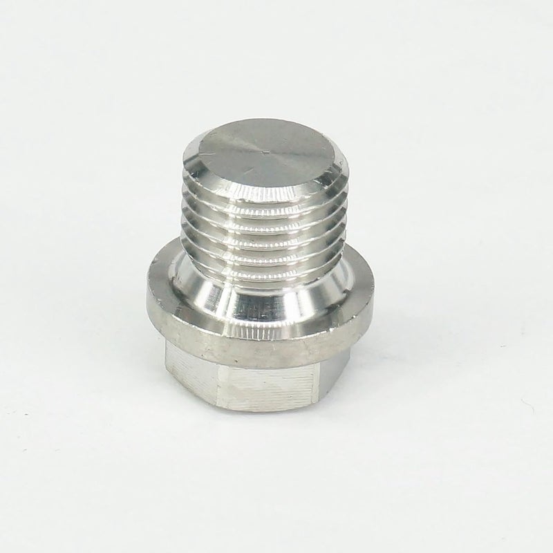 M8x1mm 304 Stainless Steel Flanged Hex Head Socket Pipe Fitting Male Countersunk End - Image 5