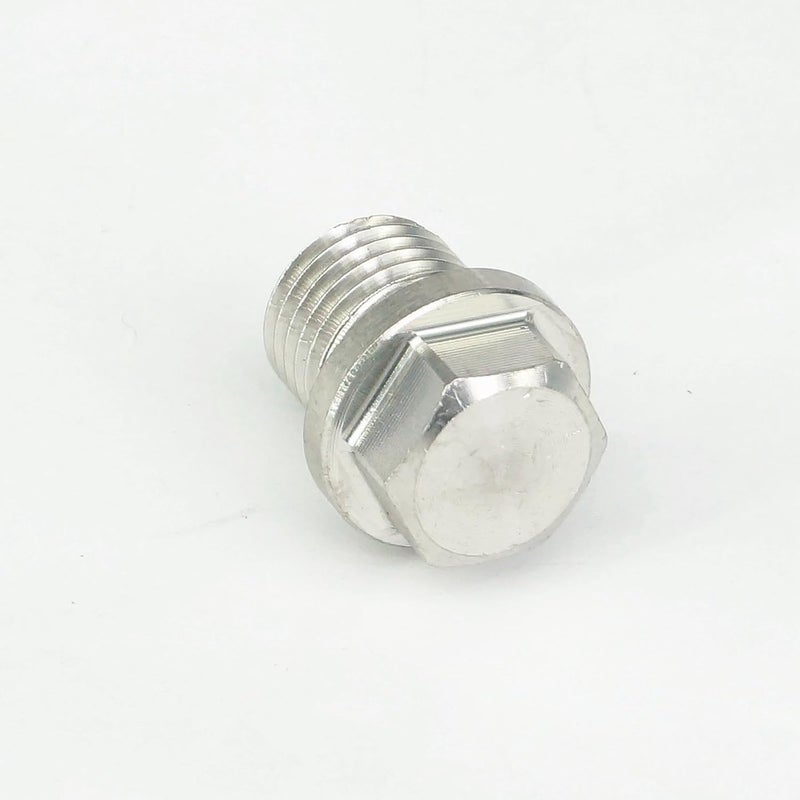 M8x1mm 304 Stainless Steel Flanged Hex Head Socket Pipe Fitting Male Countersunk End - Image 3
