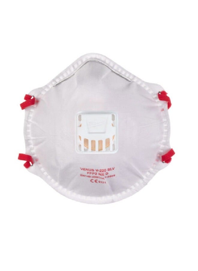 Milwaukee FFP2 Respirator with Valve - 10pc - Image 2