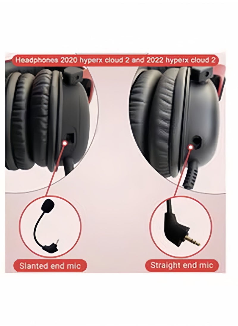 Generic - ميكروفون ألعاب بديل مناسب لـ Kingston HyperX Cloud 2 II Cloud Core Cloud Pro CloudX، Xbox One، Nintendo Switch، PS5، الكمبيوتر الشخصي، سماعات الألعاب - Image 1