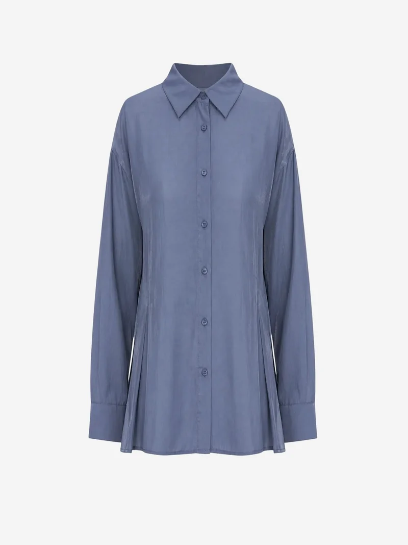 ميكسراي MIXRAY Fitted Textured Button-Up Shirt