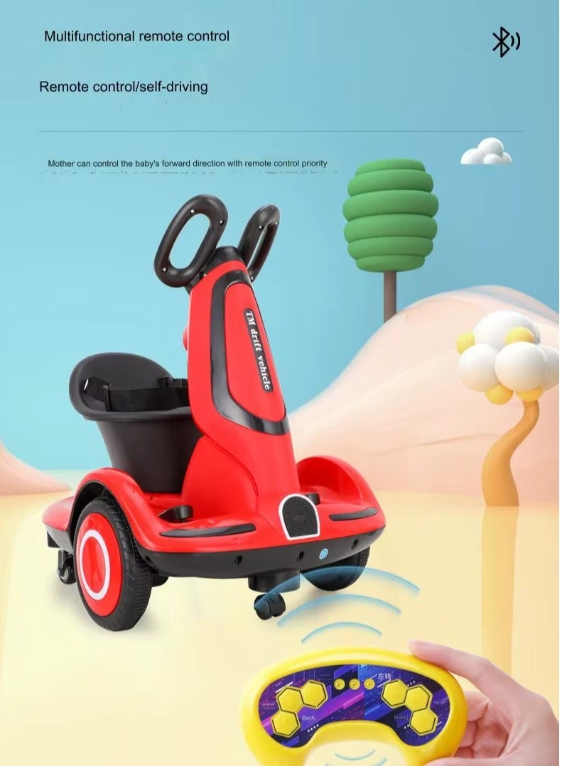 LETHA Red Electric Scooter for Kids – Three-Wheel, Dual Motor, Parental Remote Control, Music and LED Lights, Balanced and Safe for Boys and Girls - Image 2
