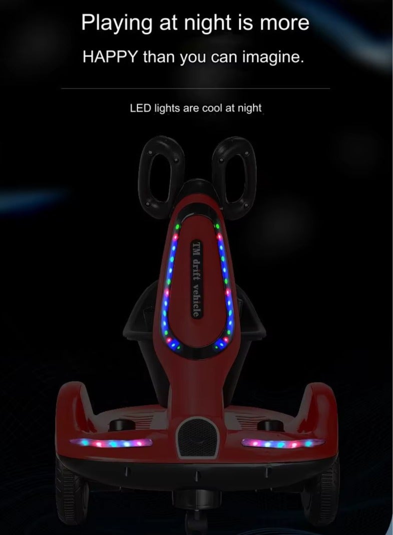 LETHA Red Electric Scooter for Kids – Three-Wheel, Dual Motor, Parental Remote Control, Music and LED Lights, Balanced and Safe for Boys and Girls - Image 4
