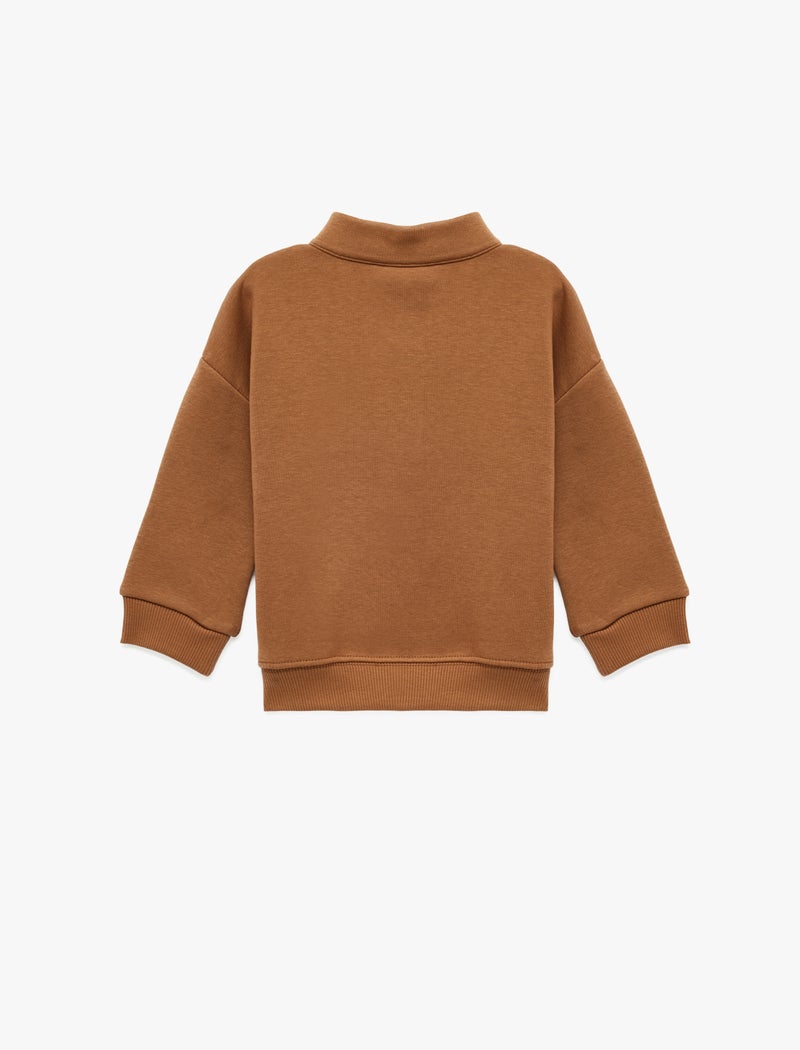 KOTON Stand Collar Sweatshirt - Image 4