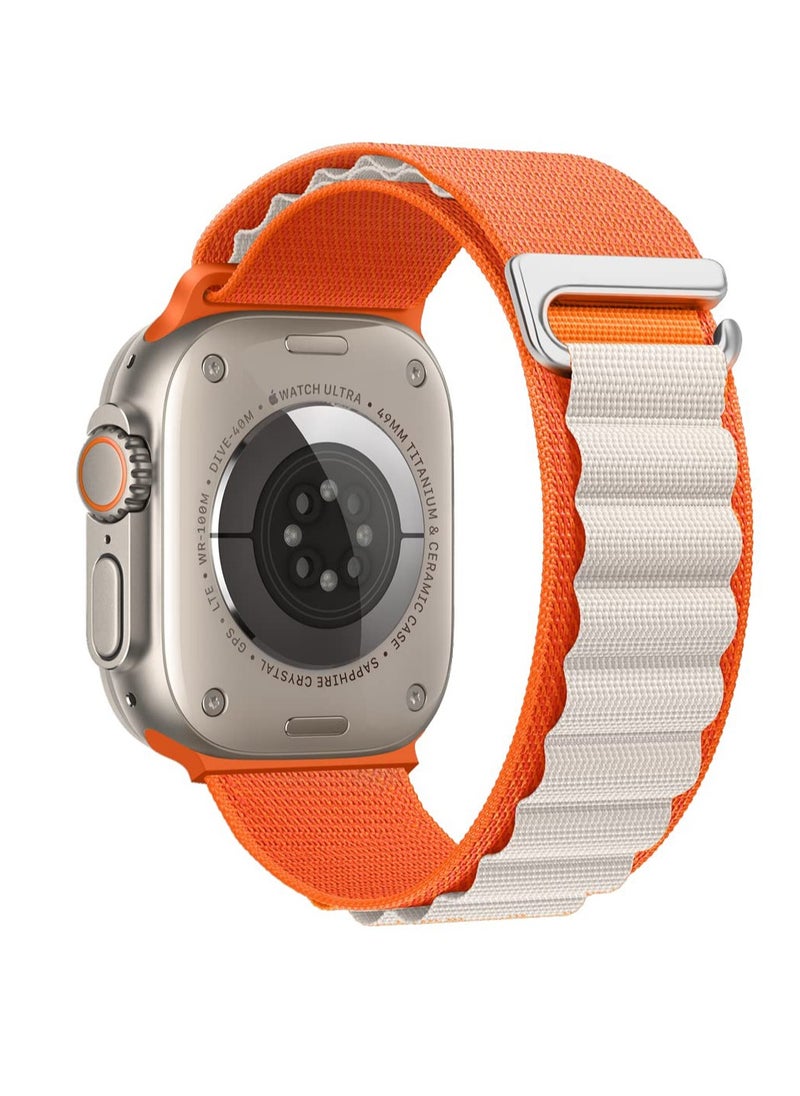 Generic - Trail/Alpine Loop Nylon Band Compatible with Apple Watch Ultra 2/Ultra Band 49mm 45mm 44mm 42mm, Adjustable with Metal C-Hook Strap for iWatch Ultra Series 9/8/7/6/5/4/3/2/1/SE2/SE - Image 1