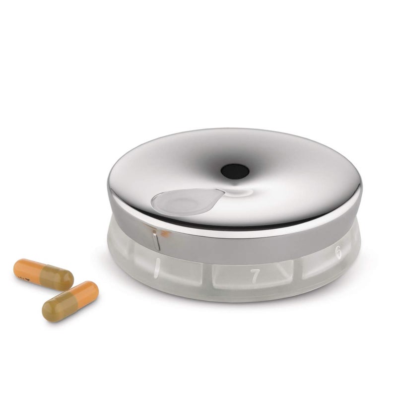 Alessi BM08 YoYo - Pill Box in 18/10 Stainless Steel and thermoplastic Resin. - Image 4