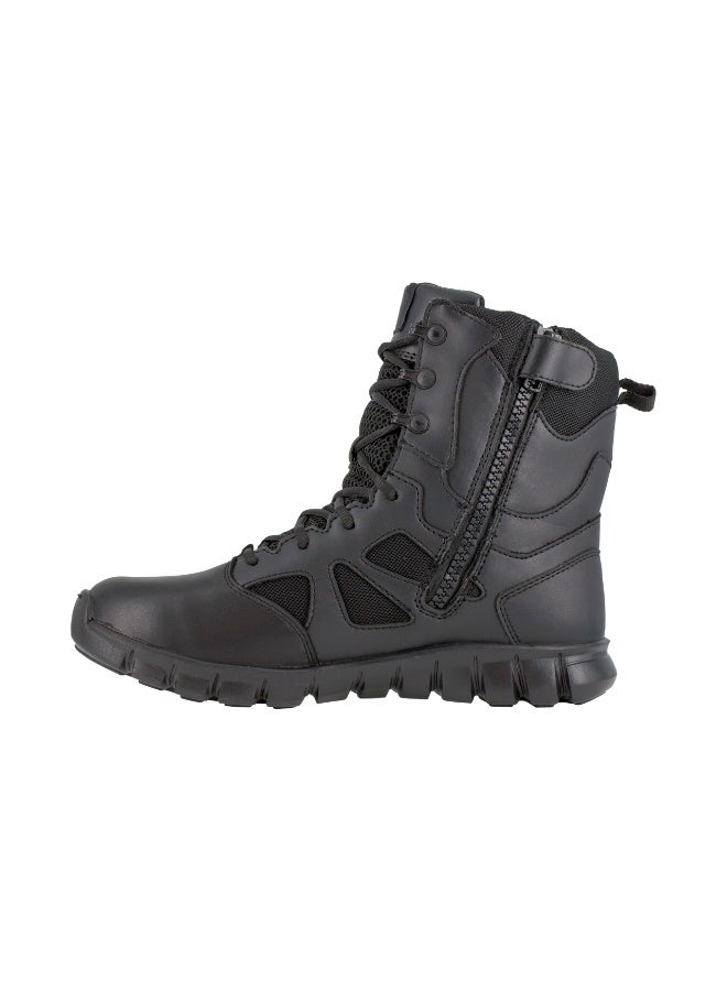 Reebok Work Sublite Cushion Tactical 8" Black Men's Waterproof Tactical Boot with Side Zipper - Image 3